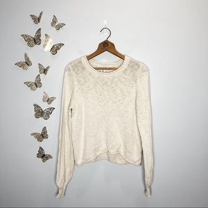 🦋🌙 WEARING YOUR HEART ON YOUR SLEEVE | Cream Crewneck Sweater